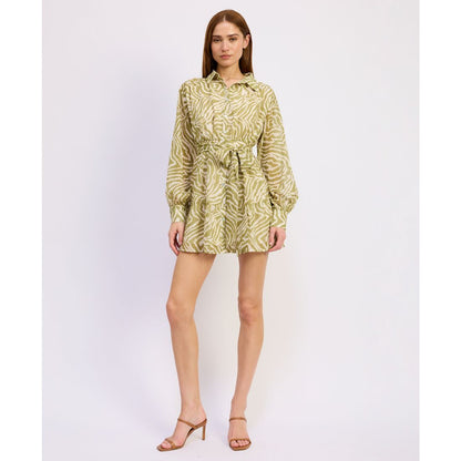 En Saison Women's Skylar Button Front Mini Dress