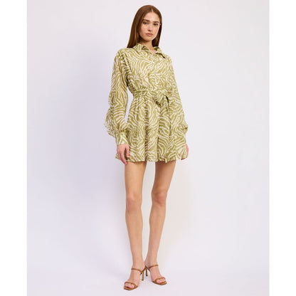 En Saison Women's Skylar Button Front Mini Dress