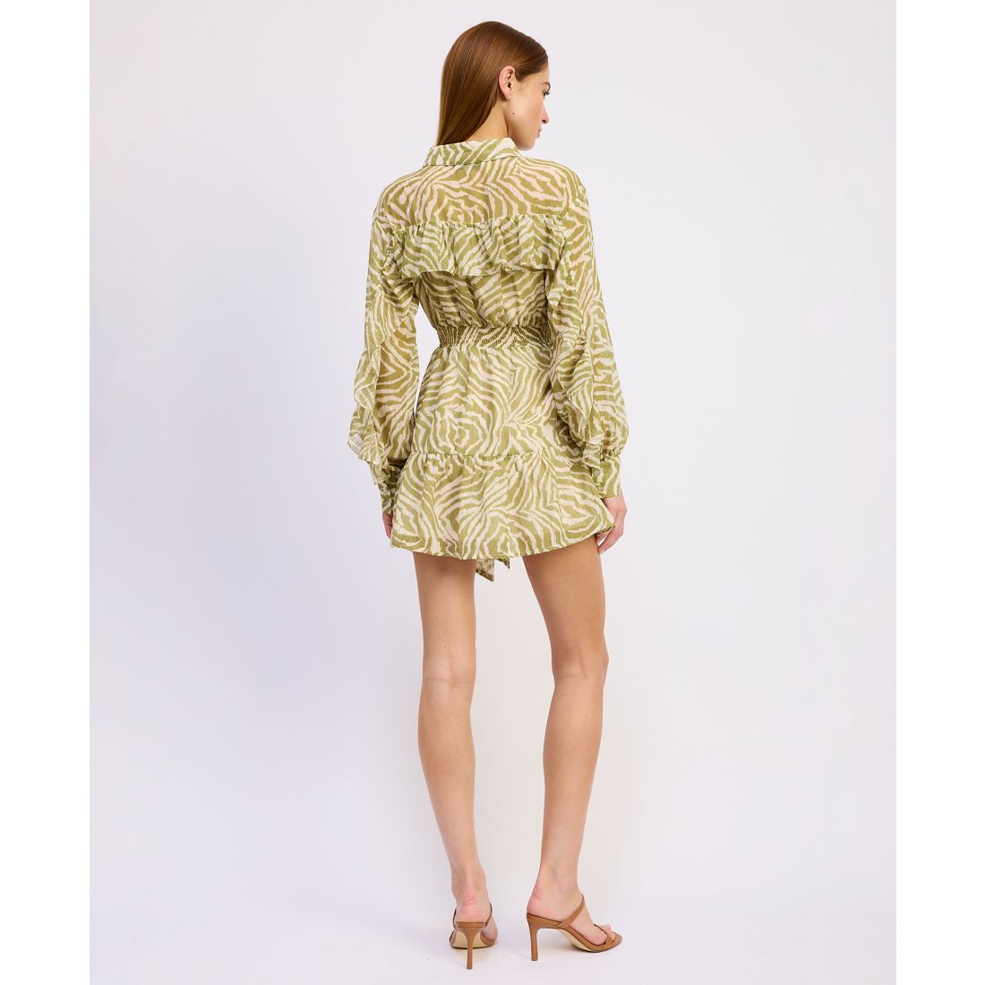 En Saison Women's Skylar Button Front Mini Dress