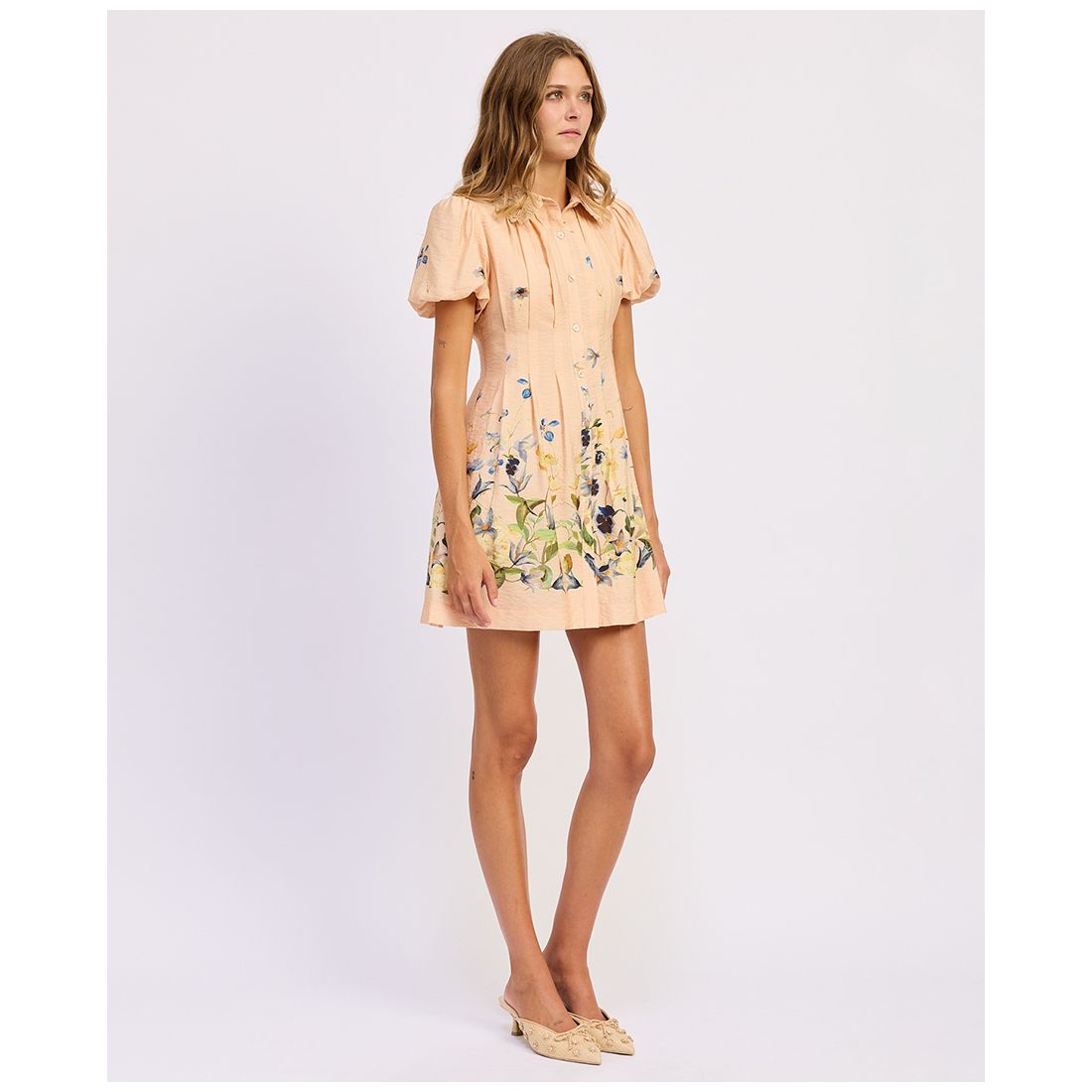 En Saison Women's Carrera Collared Mini Shirt Dress