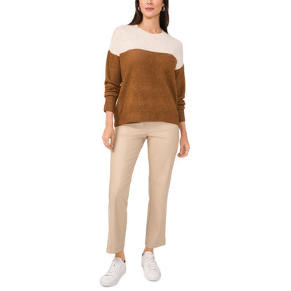 Vince Camuto Women's Cozy Extended Shoulder Color Blocked Sweater