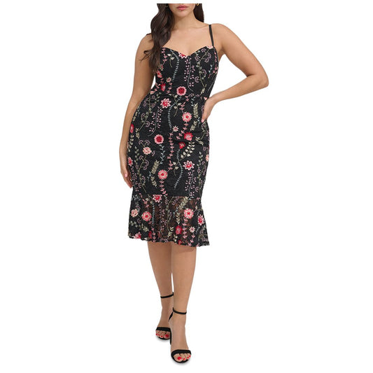 Siena Women's Embroidered Lace Midi Dress