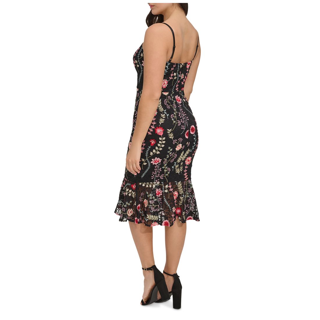 Siena Women's Embroidered Lace Midi Dress