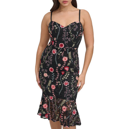 Siena Women's Embroidered Lace Midi Dress