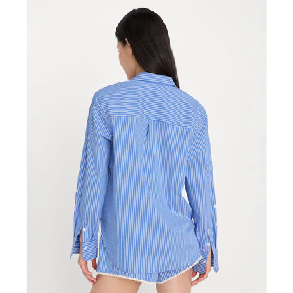 Good American Women's Classic Long-Sleeve Boxy Shirt, Regular & Plus Size