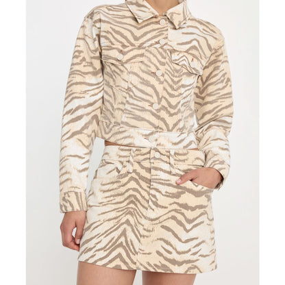 Good American Women's Good 90s Tiger Print Mini Skirt