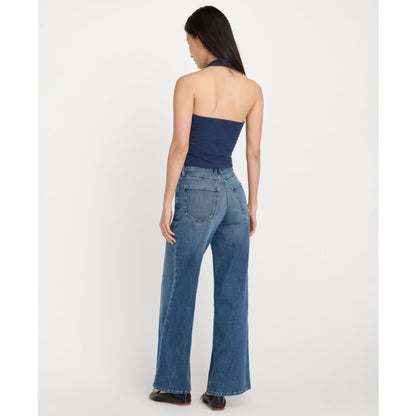 Good American Women's Soft Tech Palazzo Ankle-Length Jeans