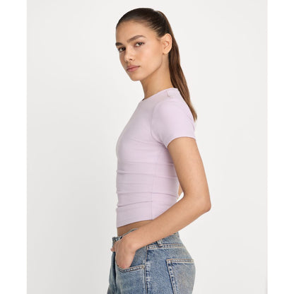 Good American Women's Super Stretch Crewneck T-Shirt, Regular & Plus Size