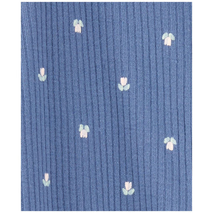 Carter's Baby Girls Mini Floral Ribbed Sleep & Play Pajamas