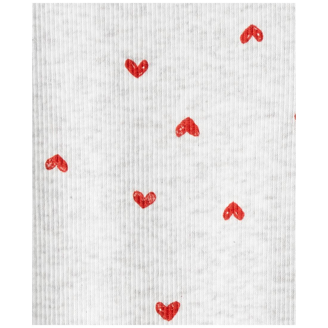 Carter's Girls Toddler 2T-5T 2-Piece Valentine's Day Long-Sleeve T-Shirt and Leggings Set - Red, Ivory