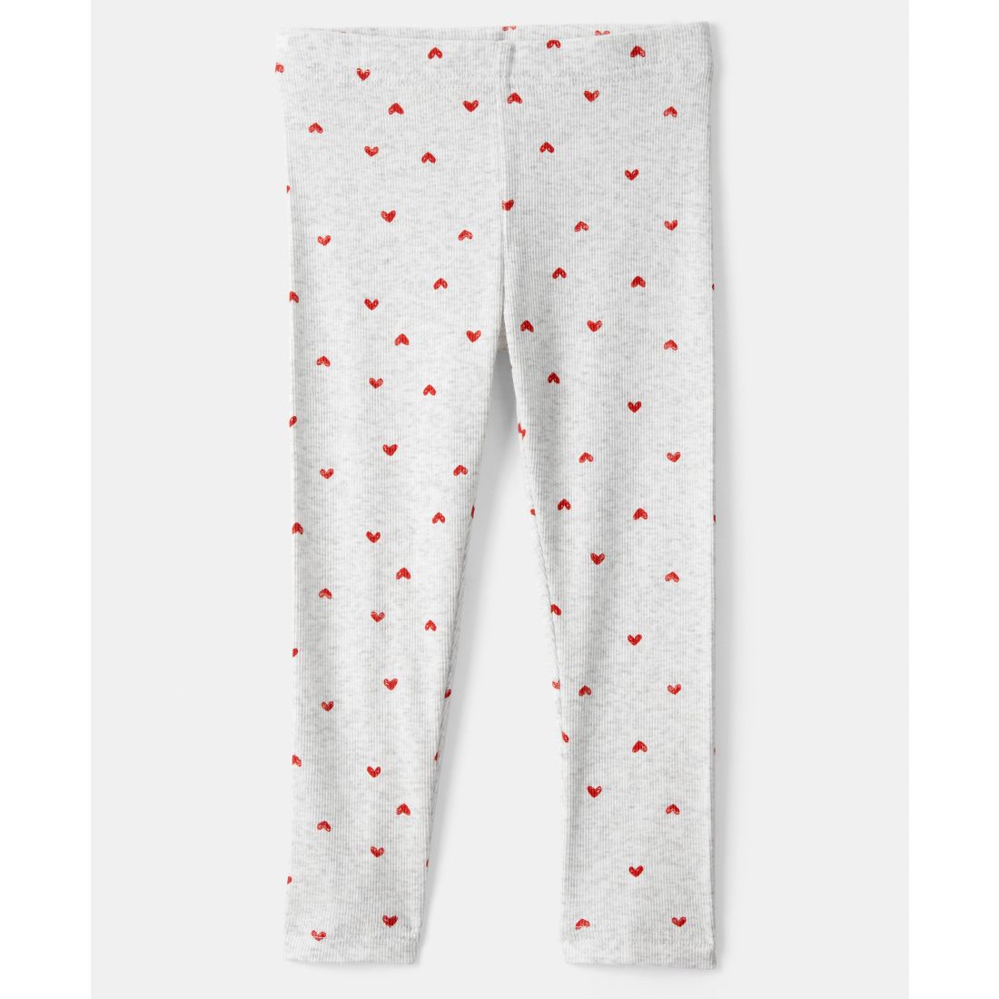 Carter's Girls Toddler 2T-5T 2-Piece Valentine's Day Long-Sleeve T-Shirt and Leggings Set - Red, Ivory