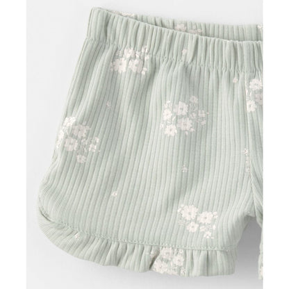 Carter's Baby Girls' Floral Sleeveless Bodysuit & Shorts, 2-Piece Set
