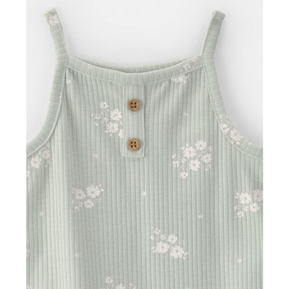 Carter's Baby Girls' Floral Sleeveless Bodysuit & Shorts, 2-Piece Set