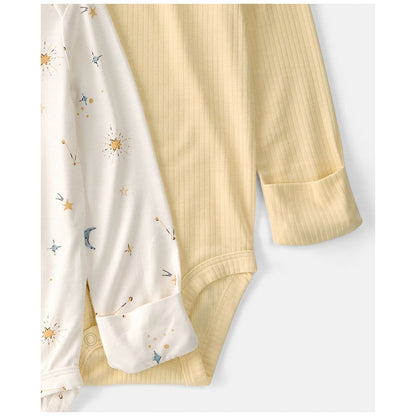 Carter's Baby Boys' or Baby Girls' Constellation Long-Sleeve Bodysuits, 2-Pack