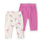 Carter's Baby Girls' PurelySoft Flamingo Pull-On Pants, 2-Pack