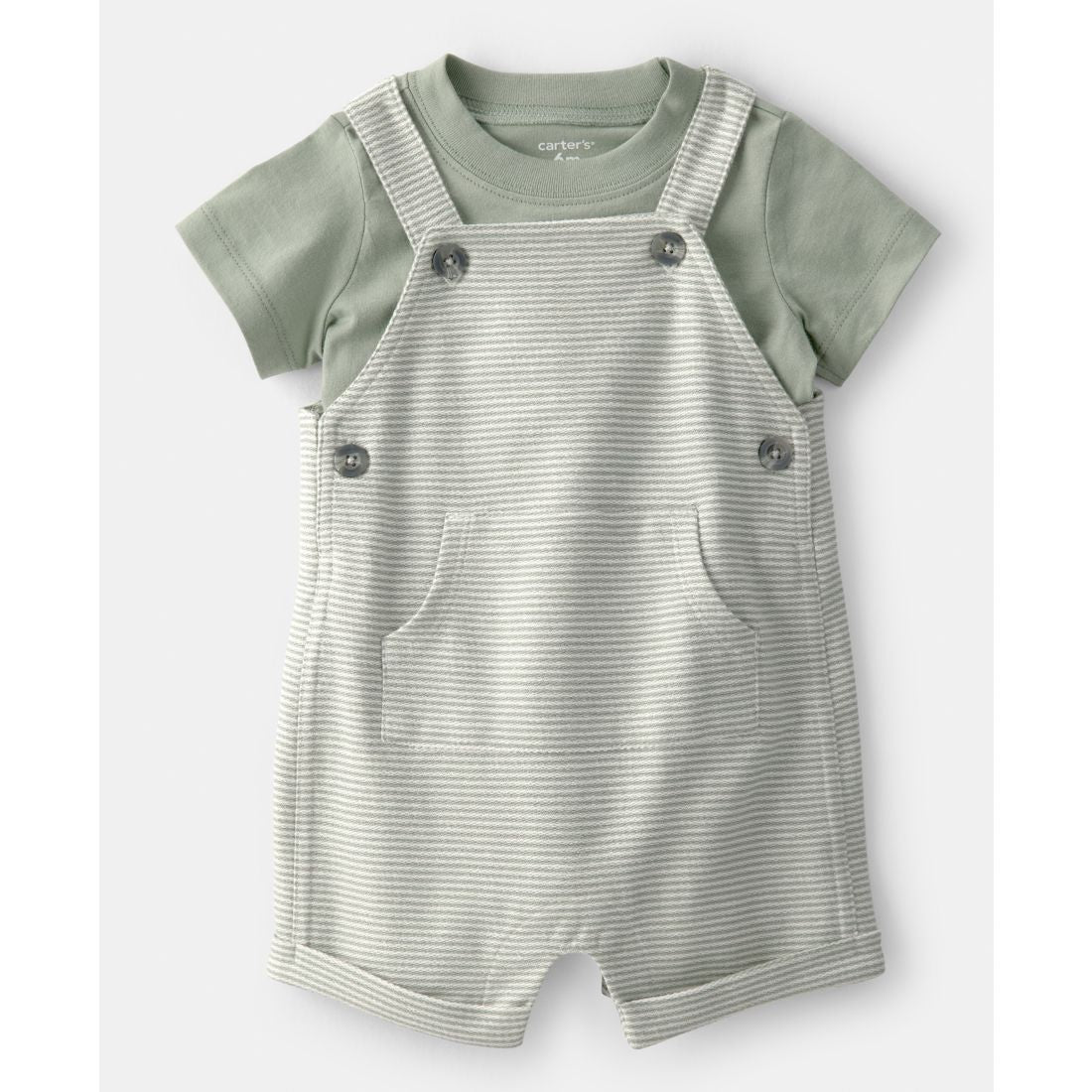 Carter's Baby Boys' Striped Top & Shortall, 2-Piece Set