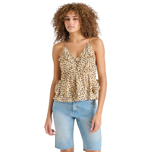 Steve Madden Women's Mina Ruffle-Trim Sleeveless Top