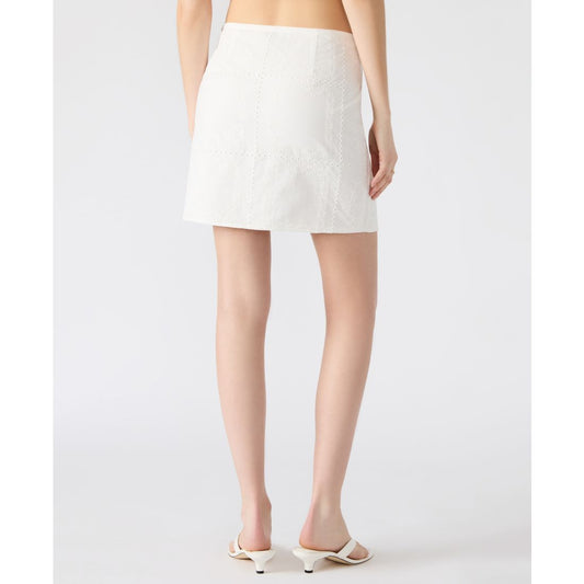 Steve Madden Women's Crissy Eyelet Patchwork Mini Skirt