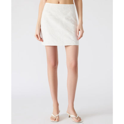 Steve Madden Women's Crissy Eyelet Patchwork Mini Skirt