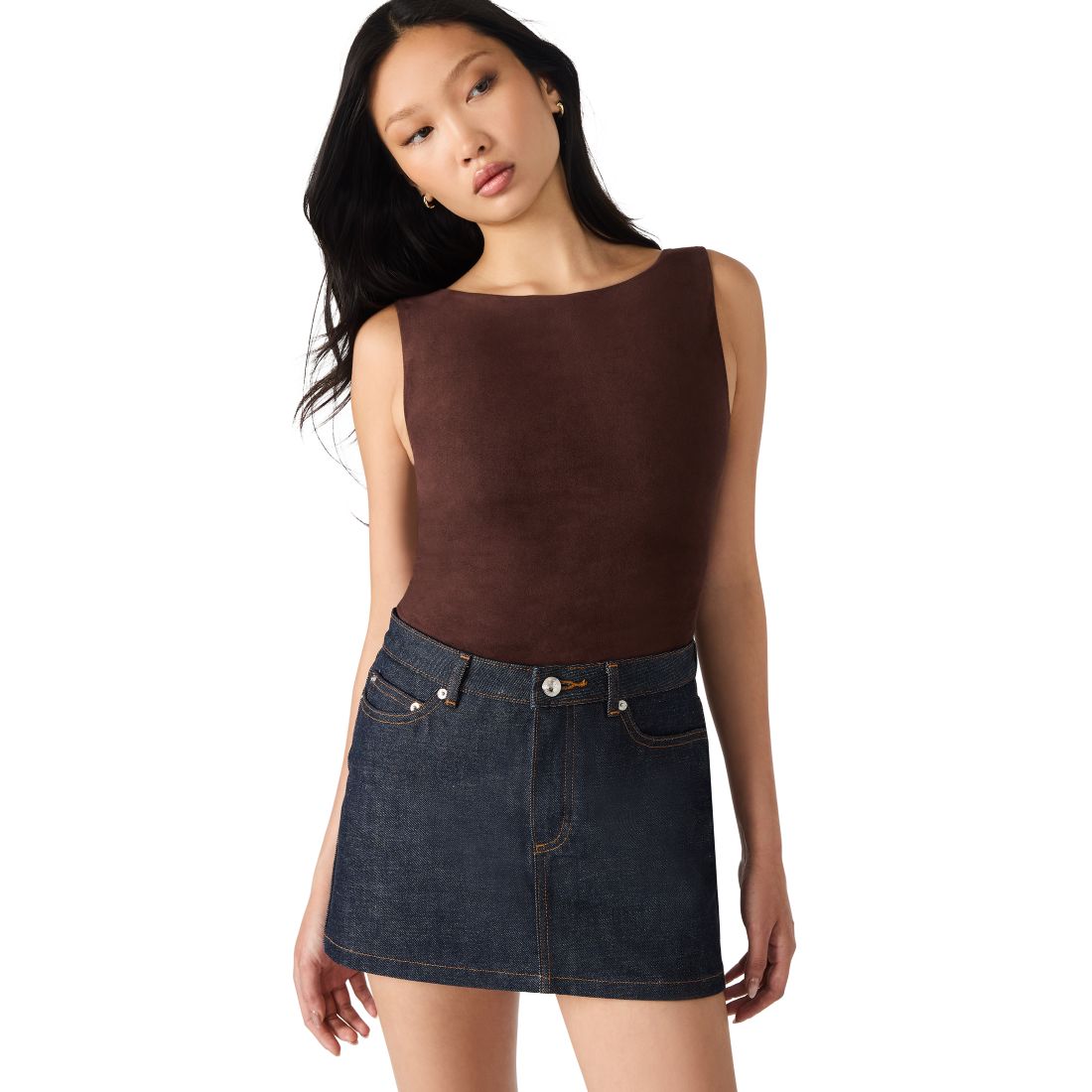Steve Madden Women's Ornellia Boat Neck Bodysuit