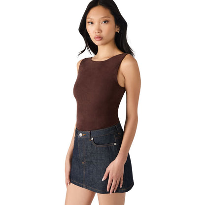 Steve Madden Women's Ornellia Boat Neck Bodysuit