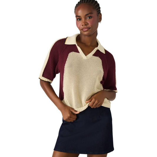Steve Madden Women's Axon Short Sleeve Sweater