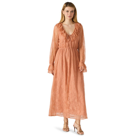 Steve Madden Women's Rosabella Ruffle Collar Midi Dress