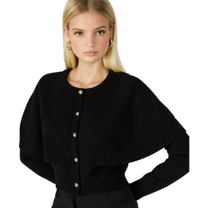 Steve Madden Women's Gisselle Long Sleeves Sweater Cape Cardigan