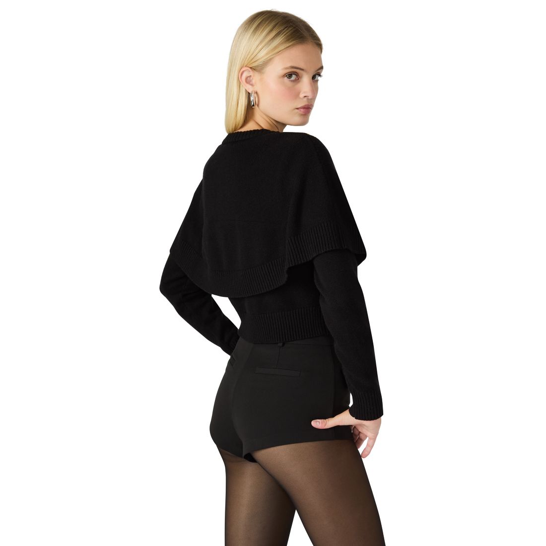 Steve Madden Women's Gisselle Long Sleeves Sweater Cape Cardigan