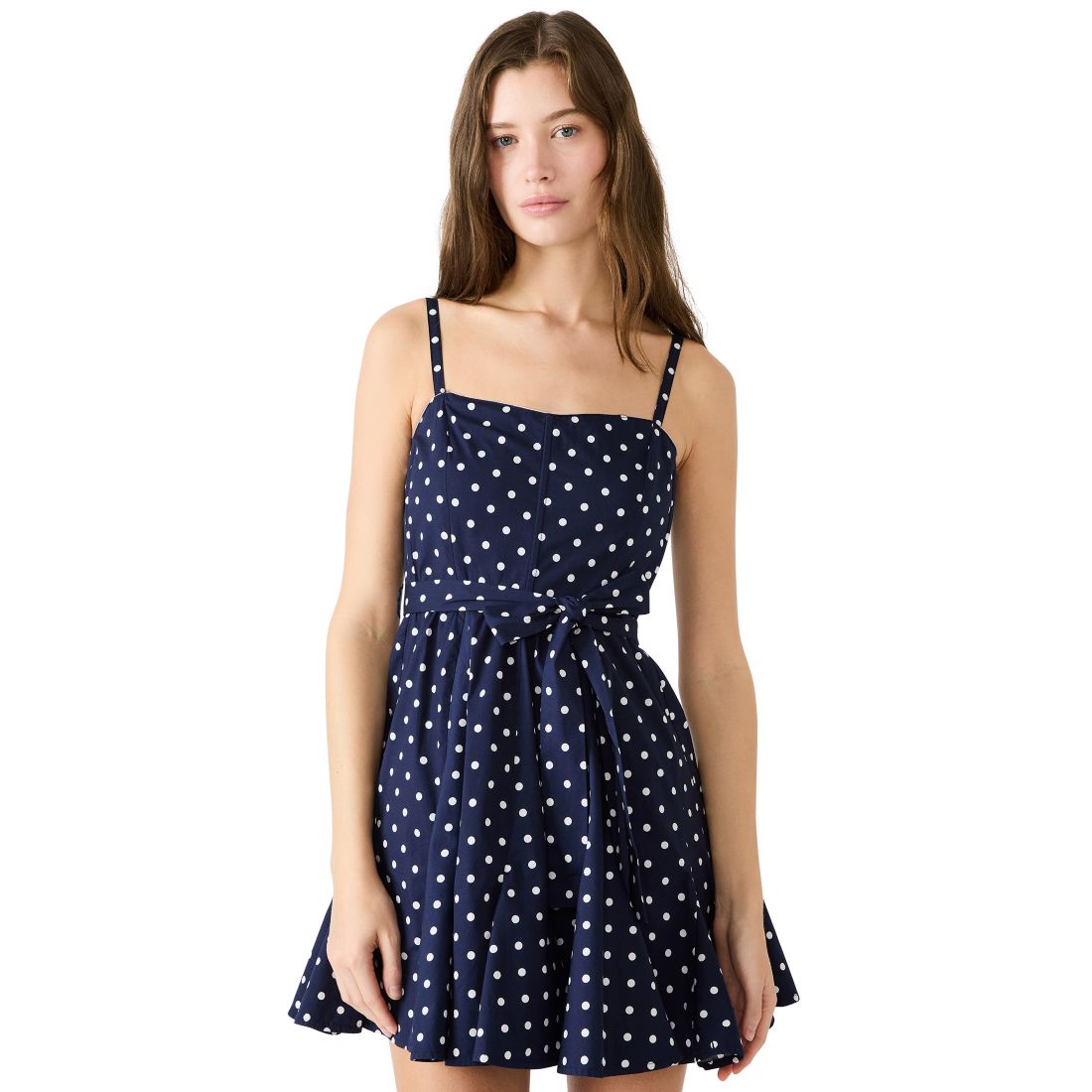 Bb Dakota Women's Dasia Square Neck Polka-Dot Dress