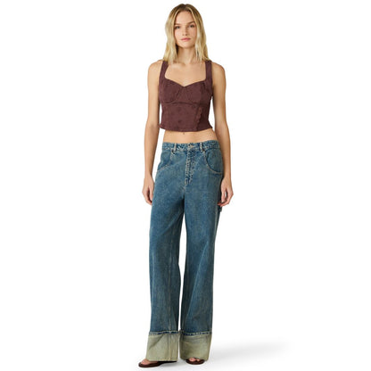 Steve Madden Women's Dixie Sweetheart Neck Top