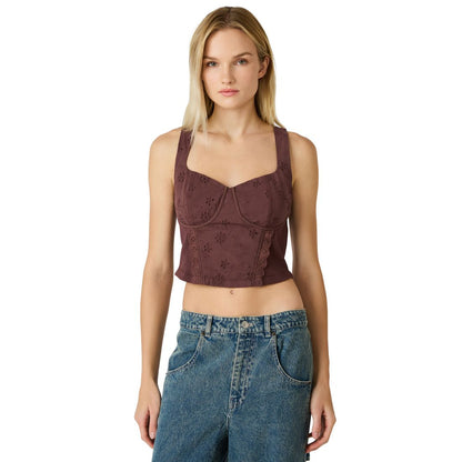 Steve Madden Women's Dixie Sweetheart Neck Top