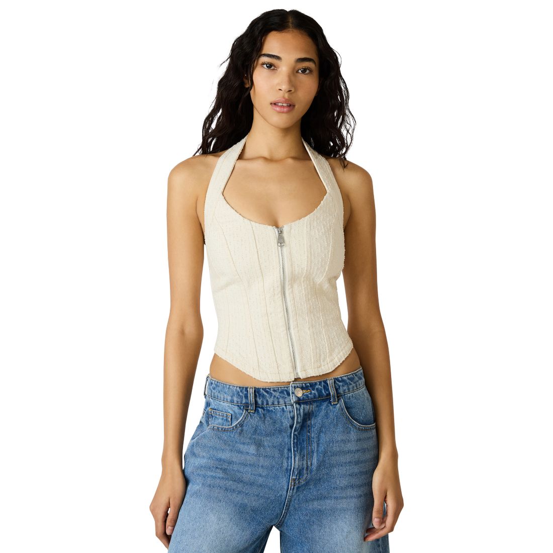 Steve Madden Women's Natasha Corset Halter Neck Top