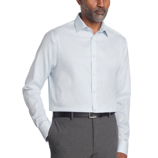 Calvin Klein Men's Refined Cotton Stretch Regular Fit Dress Shirt