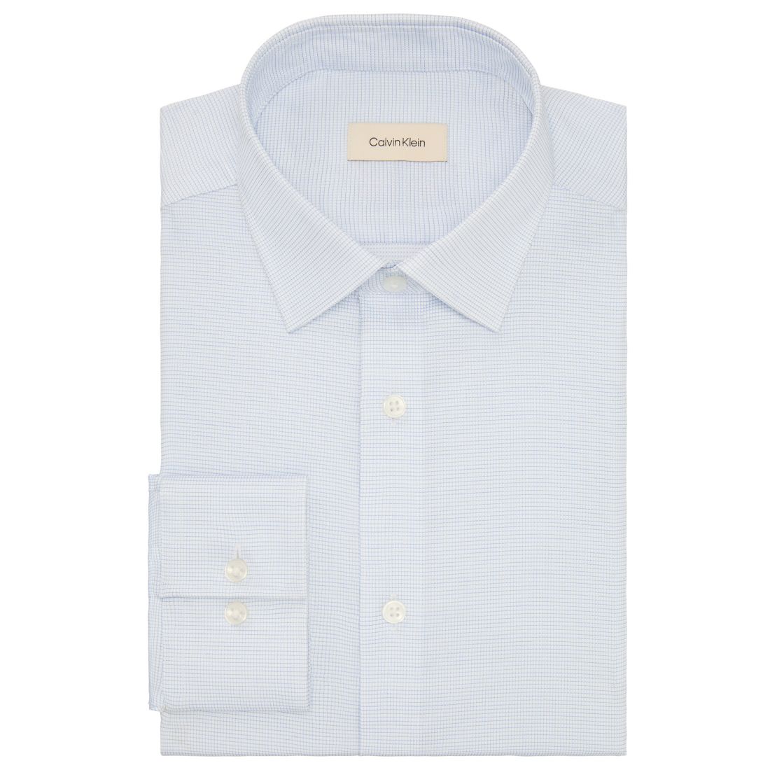Calvin Klein Men's Refined Cotton Stretch Regular Fit Dress Shirt