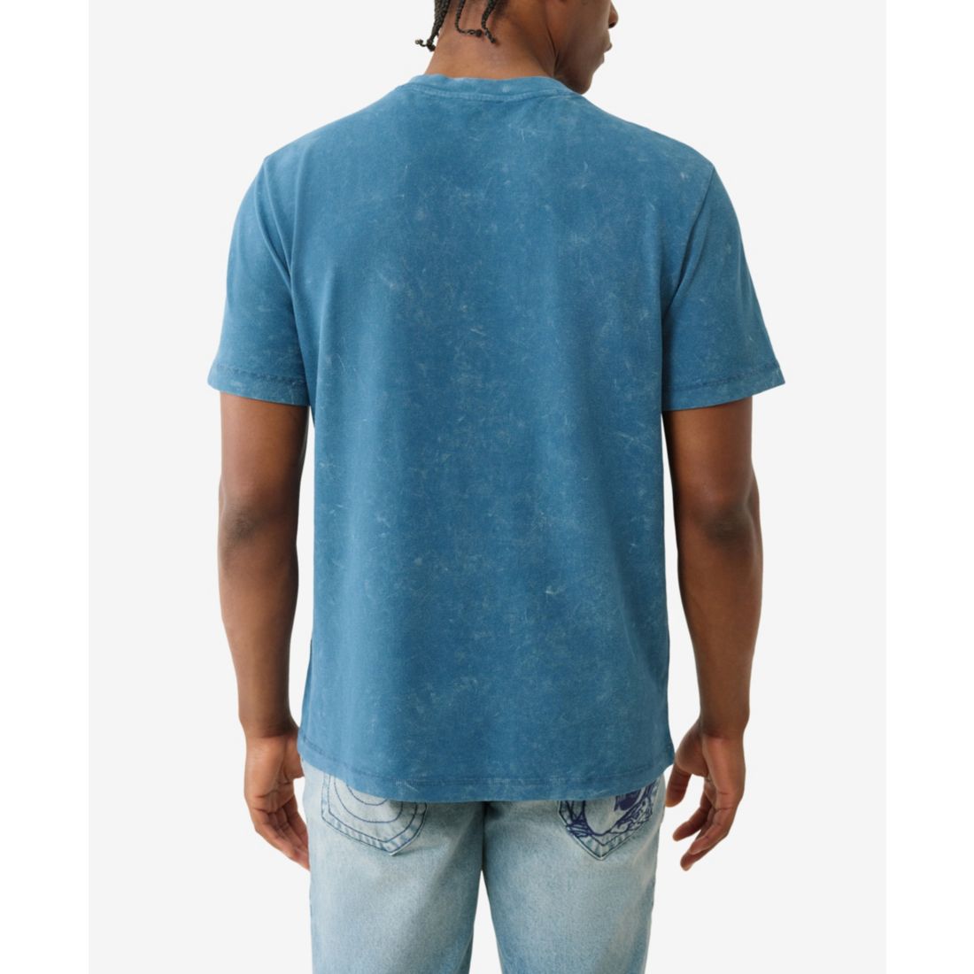 True Religion Men's Short Sleeve Pique Mineral Patch T-Shirt