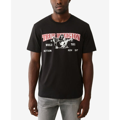 True Religion Men's World Tour Heritage Logo Crewneck T-Shirt
