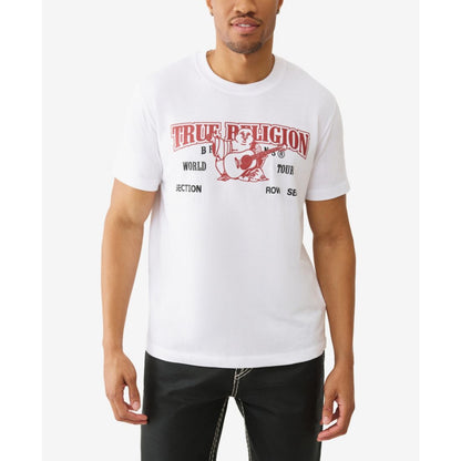 True Religion Men's World Tour Heritage Logo Crewneck T-Shirt