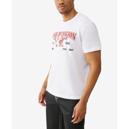 True Religion Men's World Tour Heritage Logo Crewneck T-Shirt