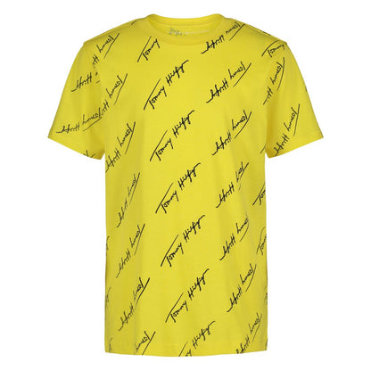 Tommy Hilfiger Big Boys Angled Script Print Short Sleeve T-Shirt