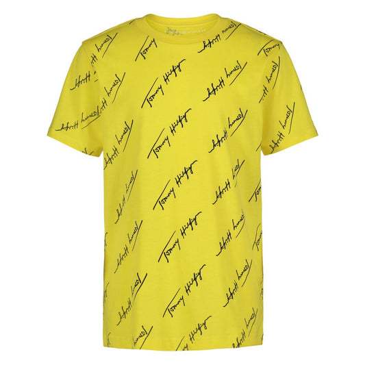 Tommy Hilfiger Big Boys Angled Script Print Short Sleeve T-Shirt