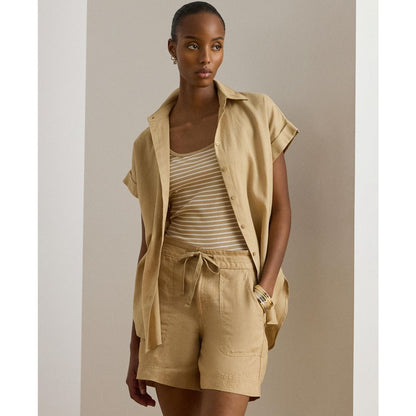 Lauren Ralph Lauren Dolman-Sleeve 100% Linen Shirt
