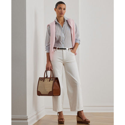 Lauren Ralph Lauren Women's High-Rise Wide-Leg Cropped Jeans
