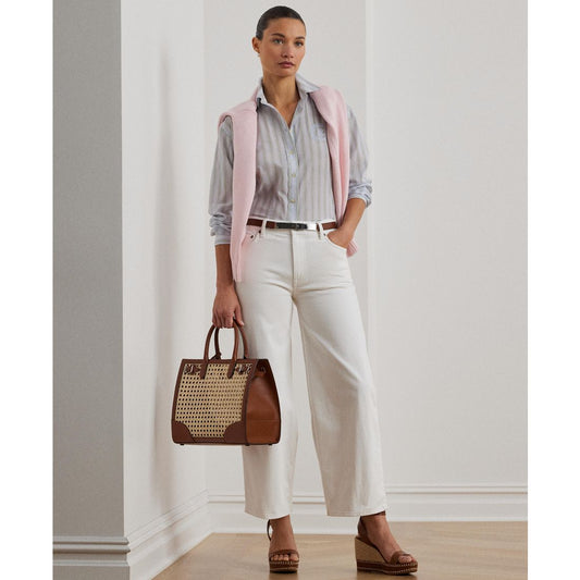 Lauren Ralph Lauren Women's High-Rise Wide-Leg Cropped Jeans