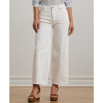 Lauren Ralph Lauren Women's High-Rise Wide-Leg Cropped Jeans