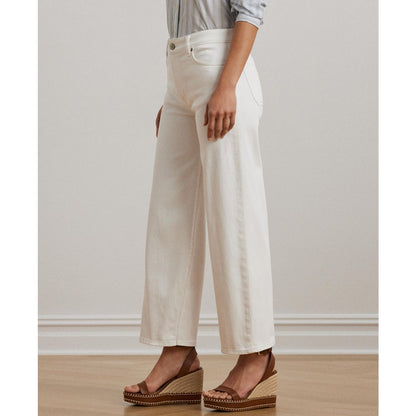 Lauren Ralph Lauren Women's High-Rise Wide-Leg Cropped Jeans