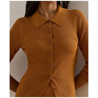 Lauren Ralph Lauren Women's Rib-Knit Long Sleeve Polo Cardigan Sweater