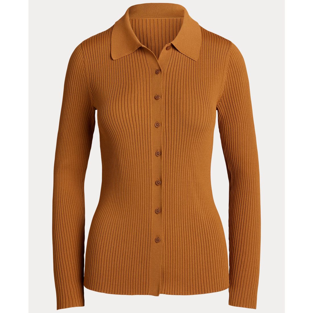 Lauren Ralph Lauren Women's Rib-Knit Long Sleeve Polo Cardigan Sweater