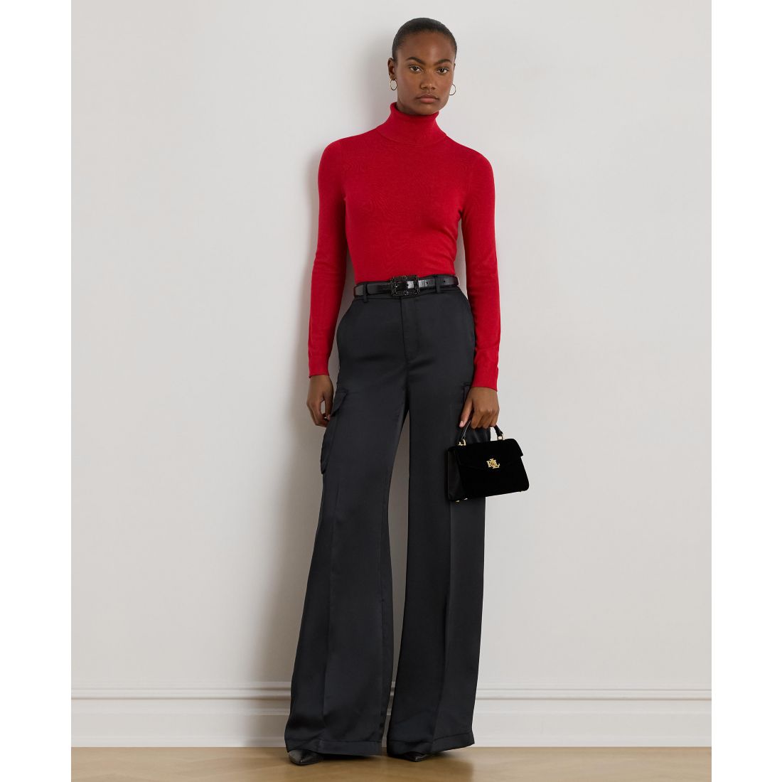 Lauren Ralph Lauren Women's Silk-Blend Turtleneck Sweater