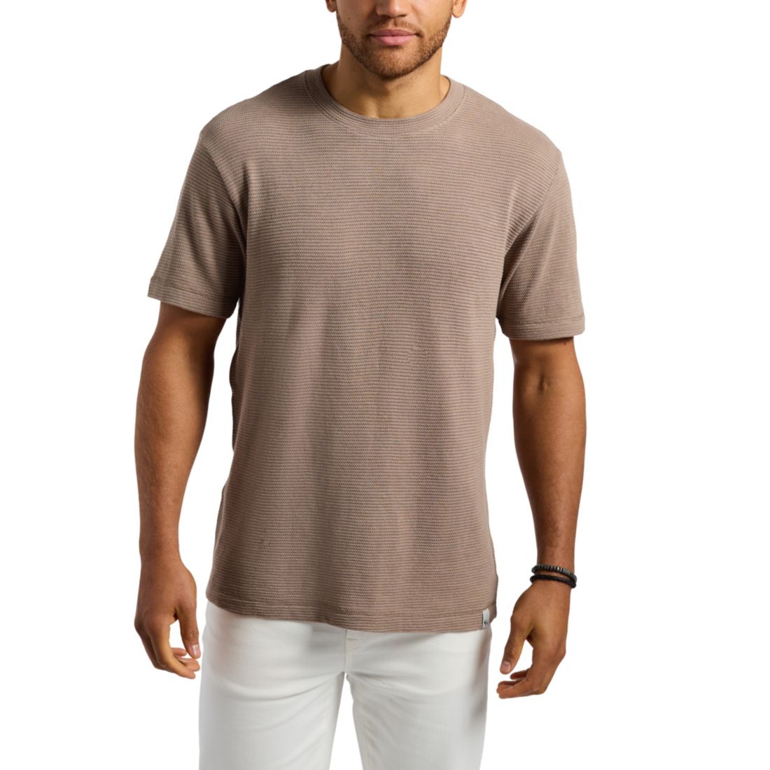 Men's Waffle Knit Short Sleeve Crewneck T-Shirt